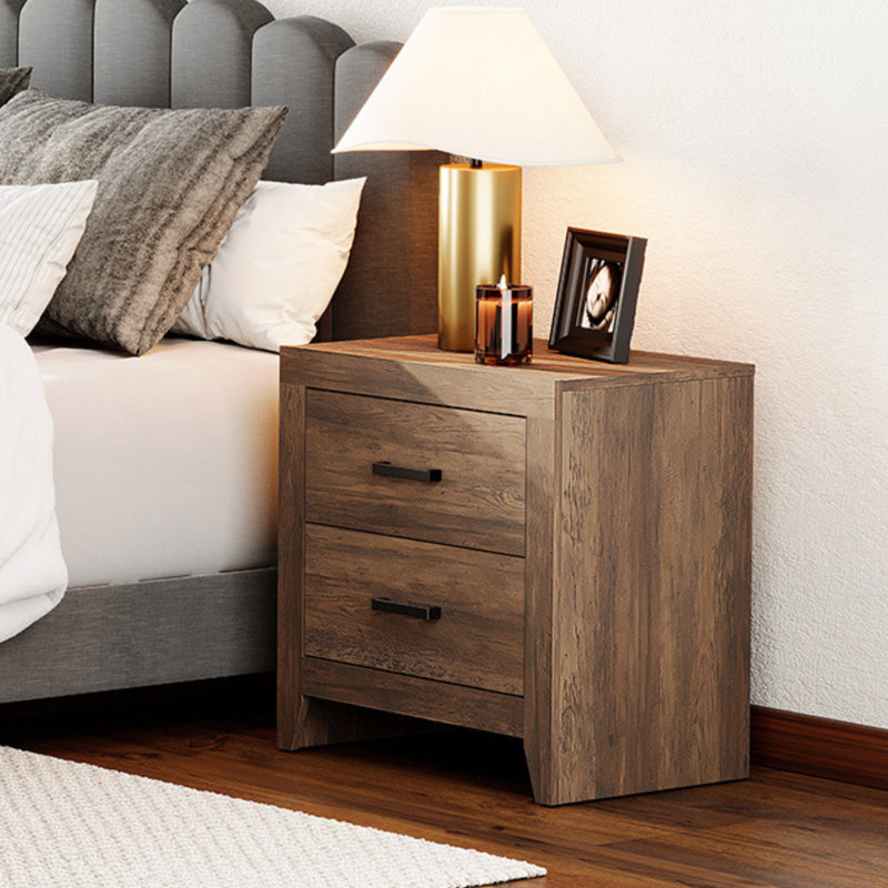 Table de chevet 22 po brun rustique
