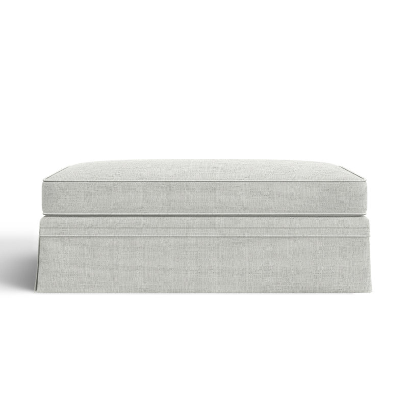 Shelby Upholstered Storage Ottoman, Drusky Moonglow Sustain® Basketweave