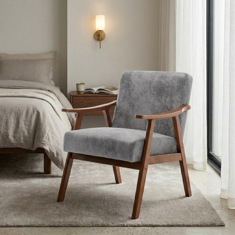 Fauteuil de réception Maret 30,71 po, Tissu gris Tech