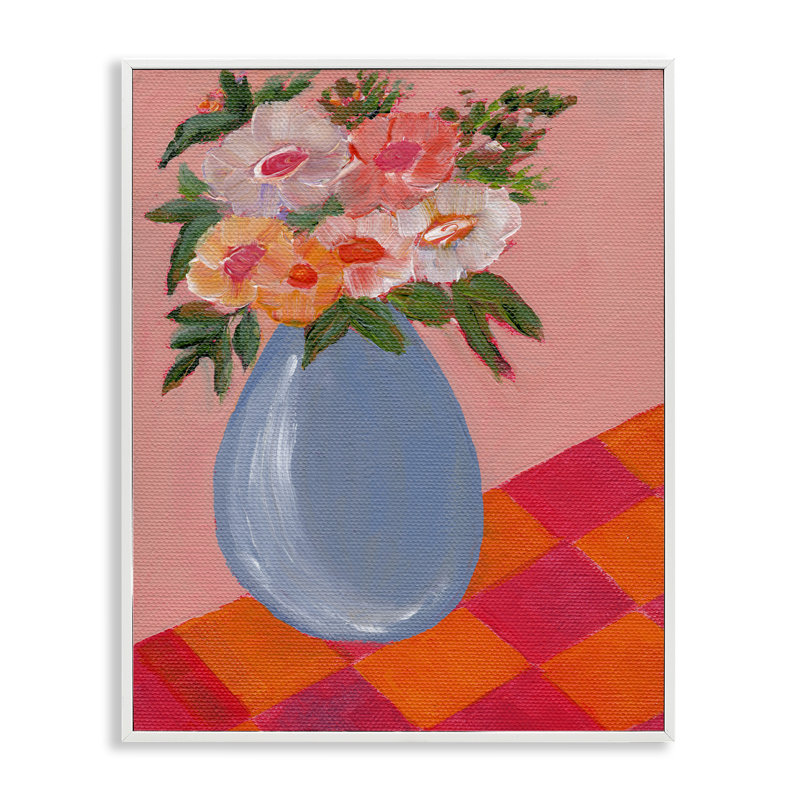  Art de giclée encadrée de rose vif par Nikita Jariwala, H 20 po x l 16 po, Giclée encadrée blanc bord de mer