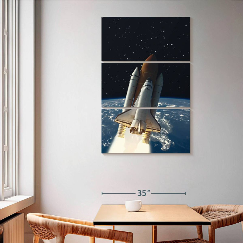 Oberle Rocket To Space, 65" H x 42" W