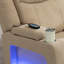 Fauteuil inclinable à bascule pivotant surdimensionné de 37,8 po avec chaleur et massage-922212331