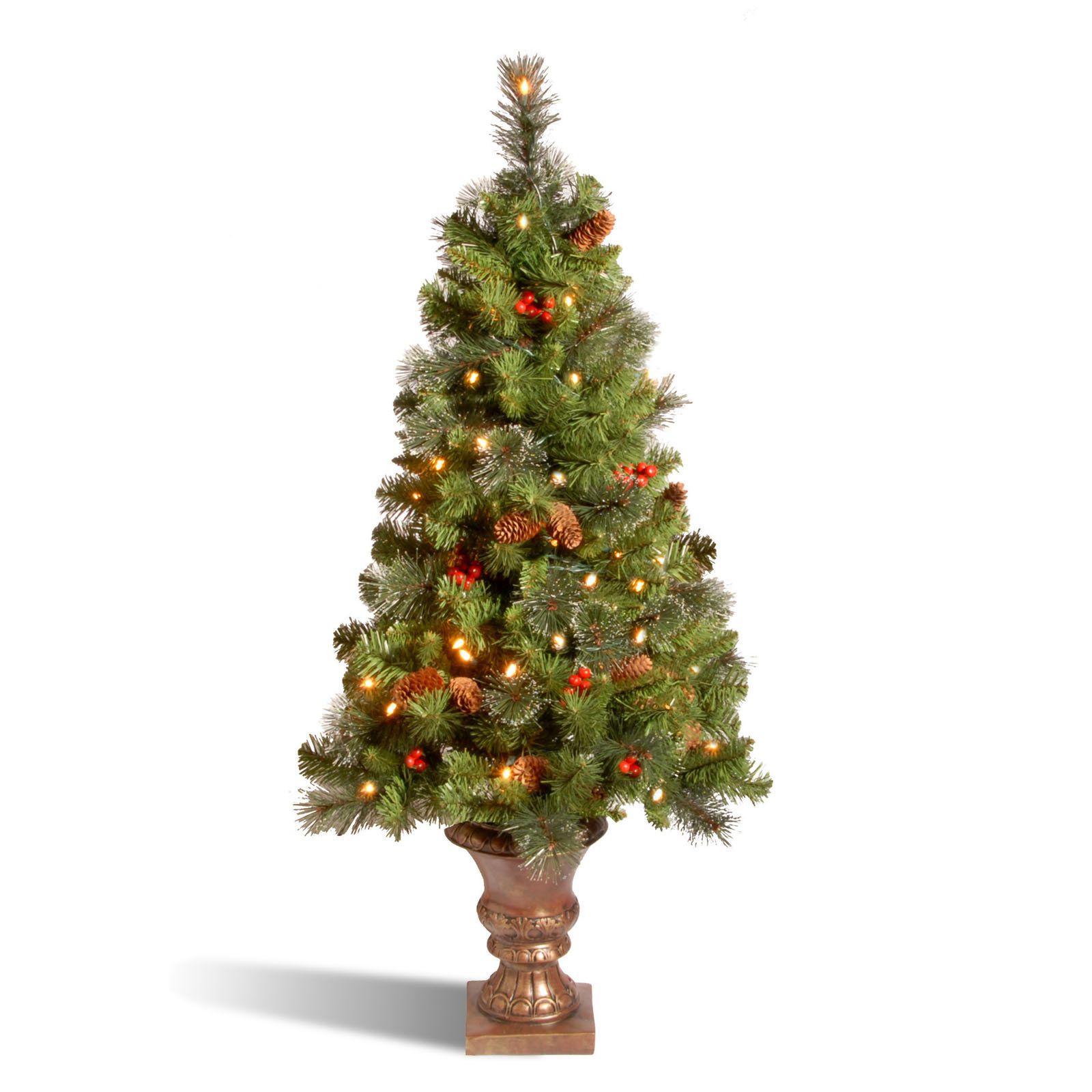 The Holiday Aisle® Crestwood Spruce Entrance Tree, 5', LED Lights
