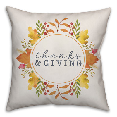  Housse de coussin Thanks & Giving