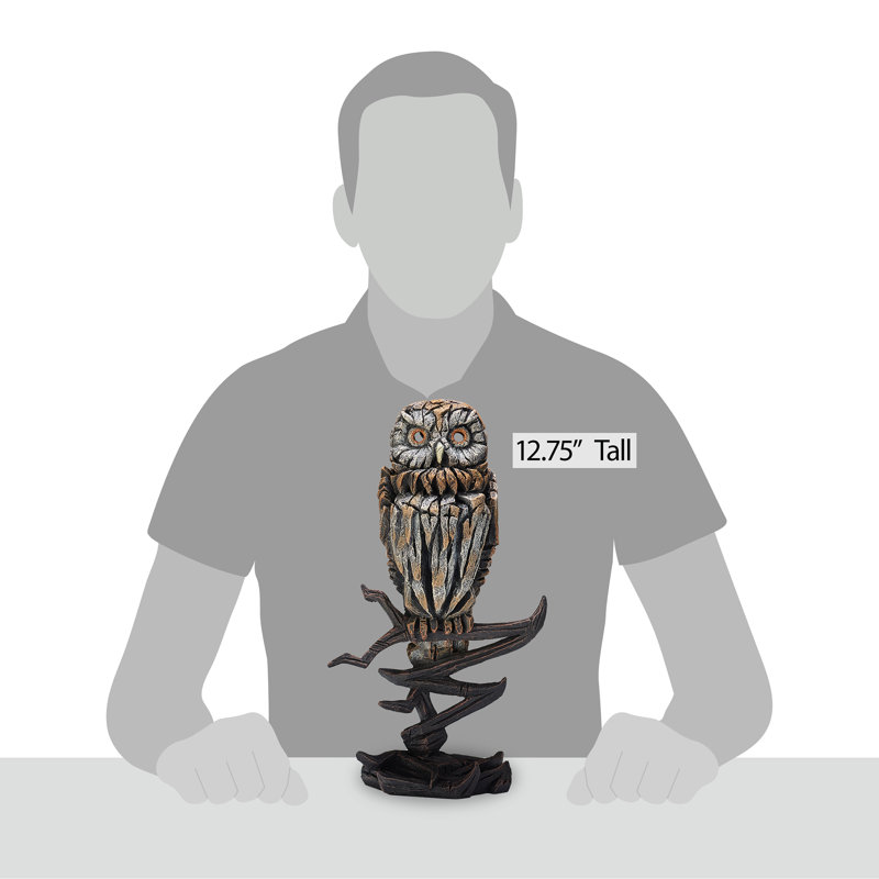 EDGE Sculpture Owl Figurine 12.75in H