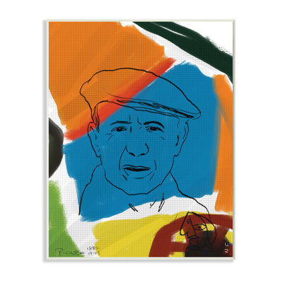 " Modern Picasso Portrait Vibrant Abstract Shapes "