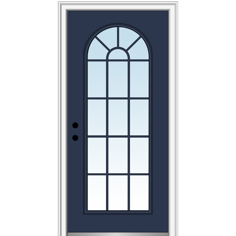 Porte d'entrée pré-montée, Droite / vers l'intérieur, H 81,75 po x l 37,5 po x P 4,56 po, Naval