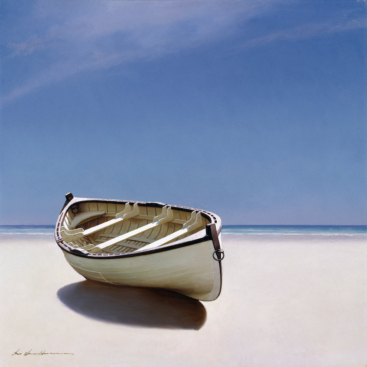 « bord de mer », reproduction d’art sur toile tendue, H 12 po x l 12 po x P 0,75 po