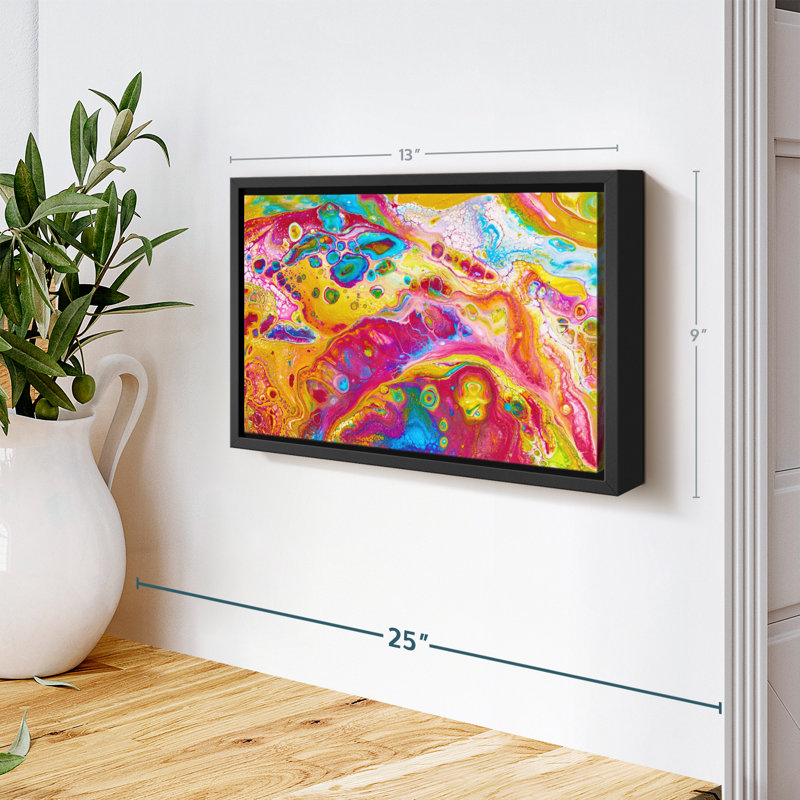 Marbre fluide, impression sur toile abstraite, H 9 po x l 13 po