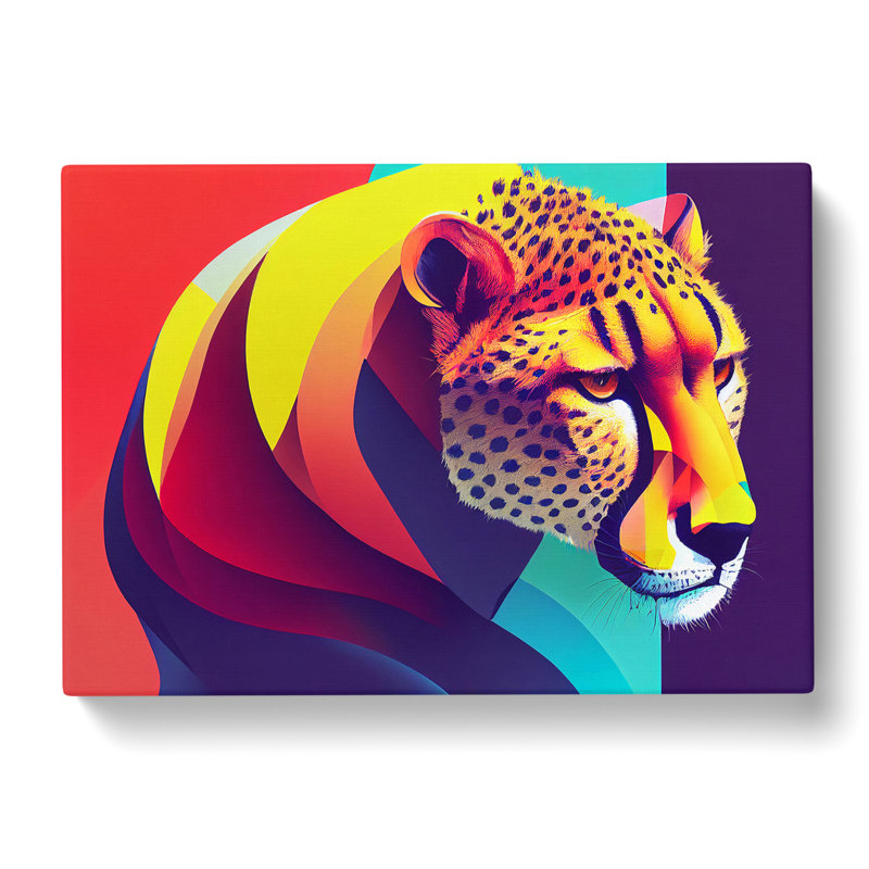 Modern Cheetah Abstract - Wrapped Canvas, 40cm H x 60cm W x 3cm D