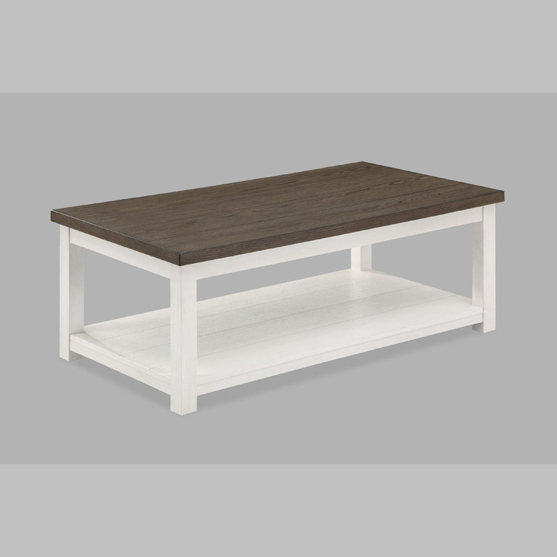 Table basse de style campagnard brun