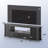 TV Stand with RGB LED Lights and Charging Station, Sliding Door TV Console with Large Storage-1860215547-1860215545