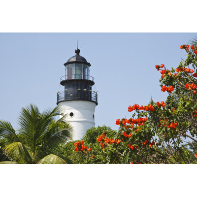 Key West Lighthouse On A Clear Day by Ideeone - Print