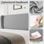 Lit double en velours gris, 2 poches de rangement-1407245199-1407245184