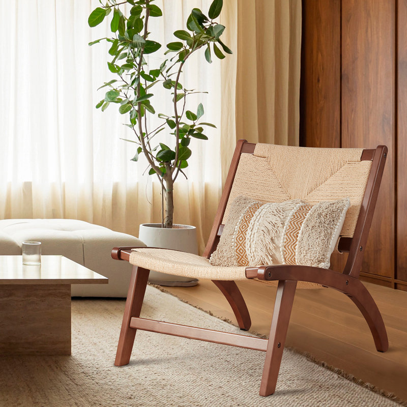 Kraemer Upholstered Accent Chair, Walnut