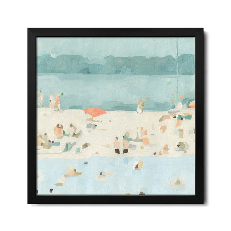 «Sea Glass Sandbar II», affiche encadrée par Emma Scarvey, H 16 po x l 16 po