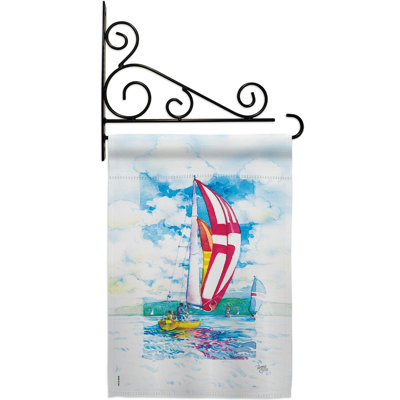 Double Sided 18.5'' H x 13'' W Polyester Flag Set