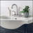 4 Inches Centerset Bathroom Faucet 360° Swivel Spout, With Pop Up Drain - Brushed Nickel-119318116