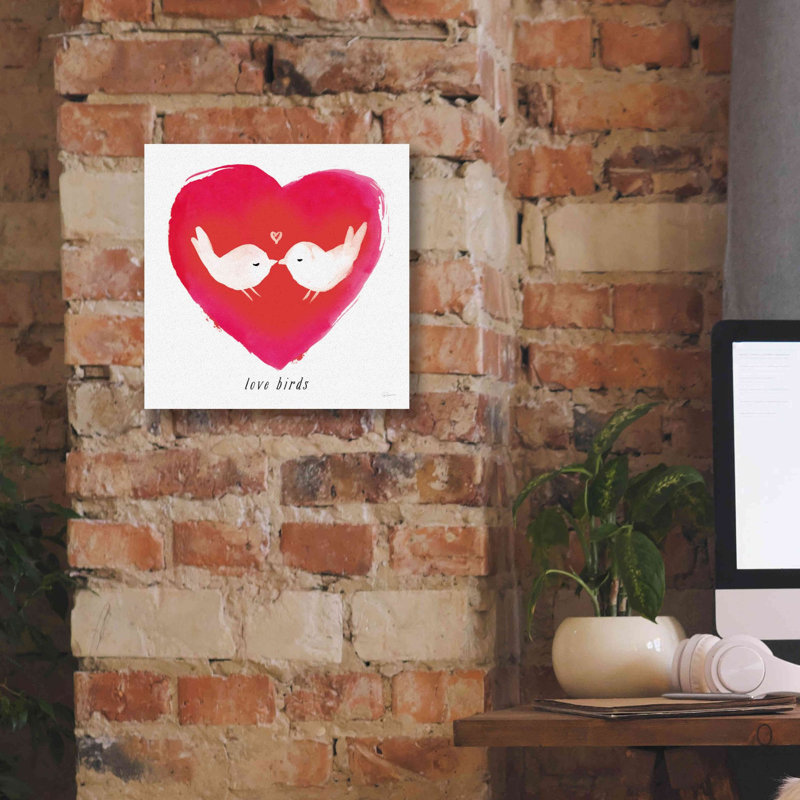 «Love Birds» par Sue Schlabach, estampe numérique sur toile, L 12 po x H 12 po