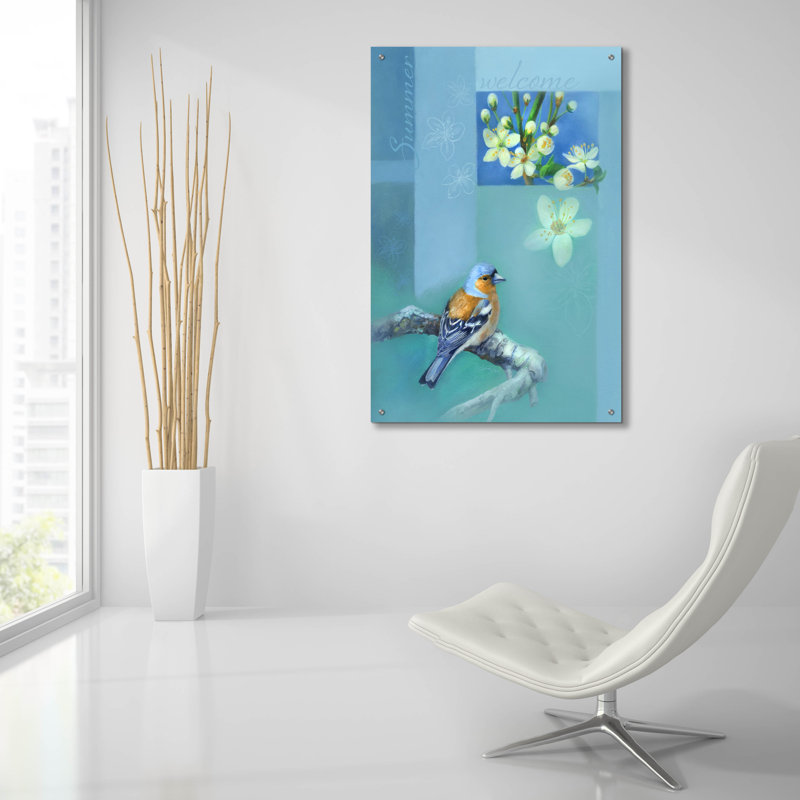 «Welcome Summer» par Art And A Little Magic, art mural en verre acrylique, H 36 po x l 24 po x P 0,2 po