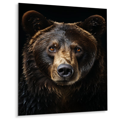 Ours majestueux, impression d'art en métal