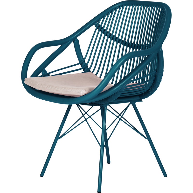 Stockholm Upholstered Arm Chair, Pacific Blue
