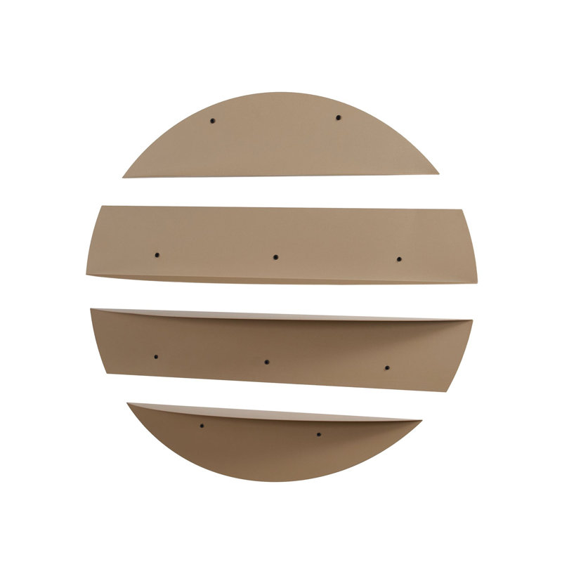 Tablette murale décorative en métal, Taupe