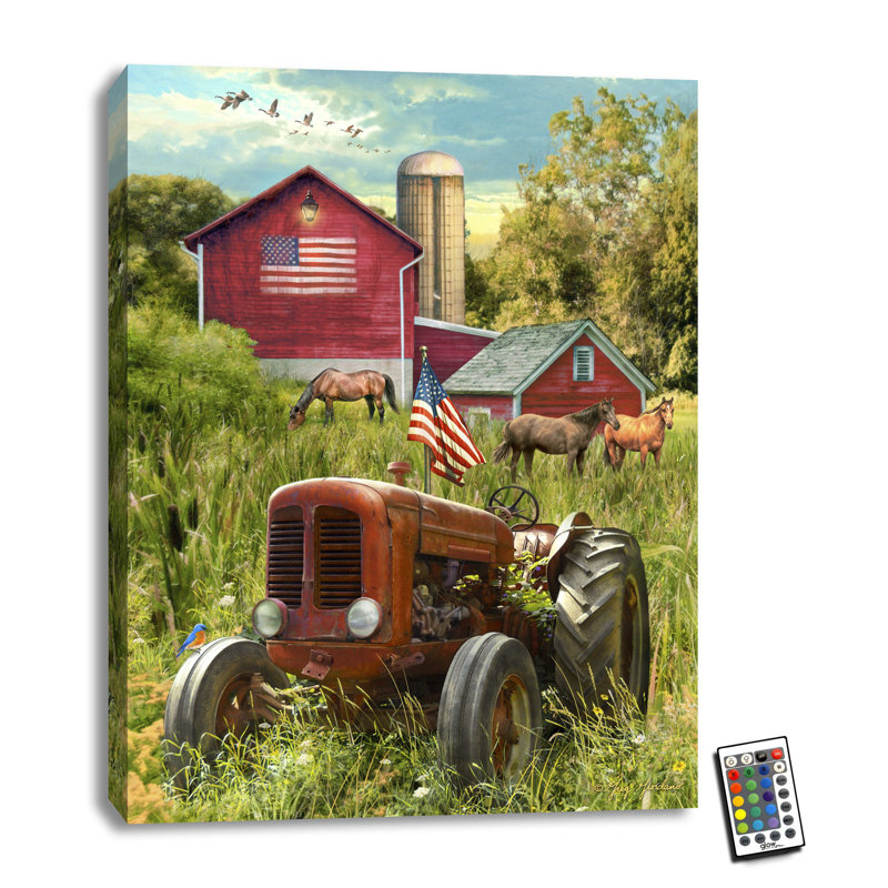 Impression à couleurs changeantes 18 x 24 Patriotic Farm