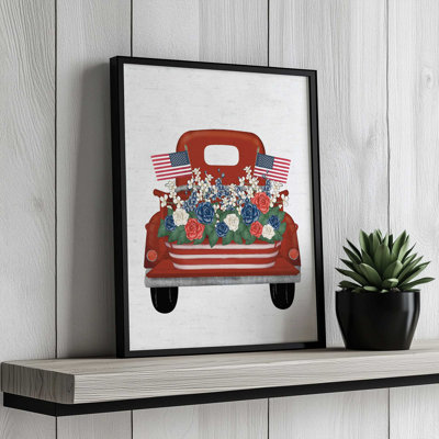 Patriotic Flower Delivery by lettered & lined Art Print
