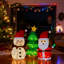 Ensemble de décoration pop-up père Noël et bonhomme de neige éclairé