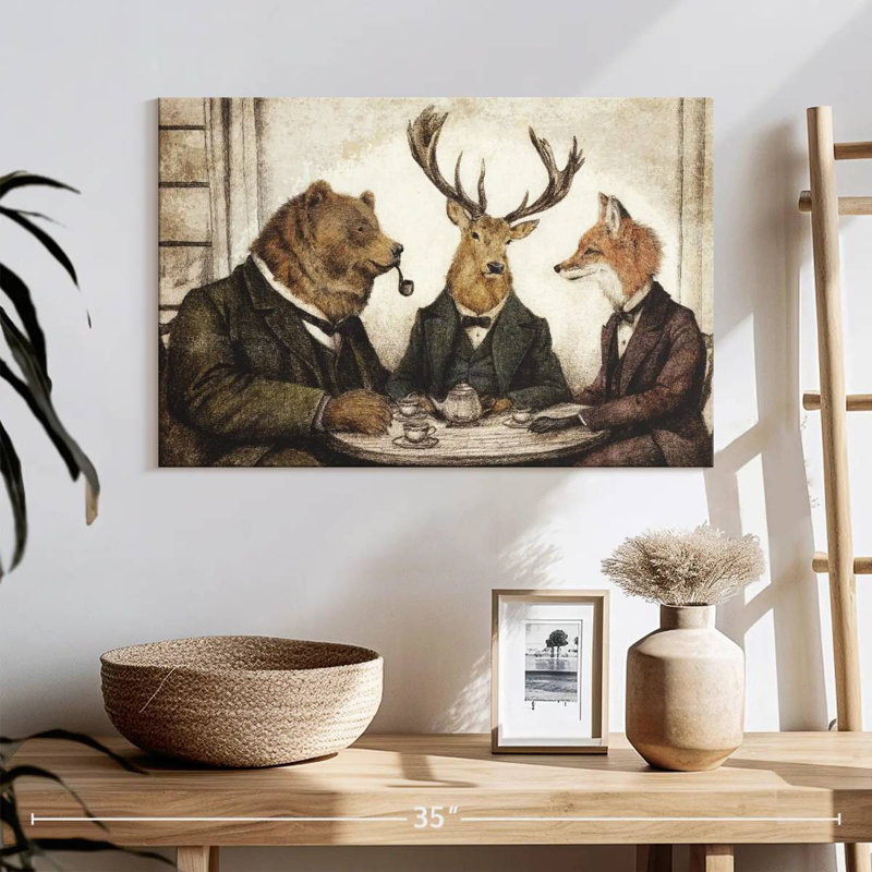 Animal Tea Time II, H 16 po x l 24 po