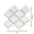 Tahitian Pearl 14" x 14.5" Statuario Silver Satin Glass Mosaic Wall Tile-69899997