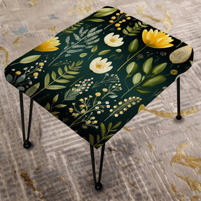 Botanical Bliss Boho Pattern - Botanical Rectangle Ottoman
