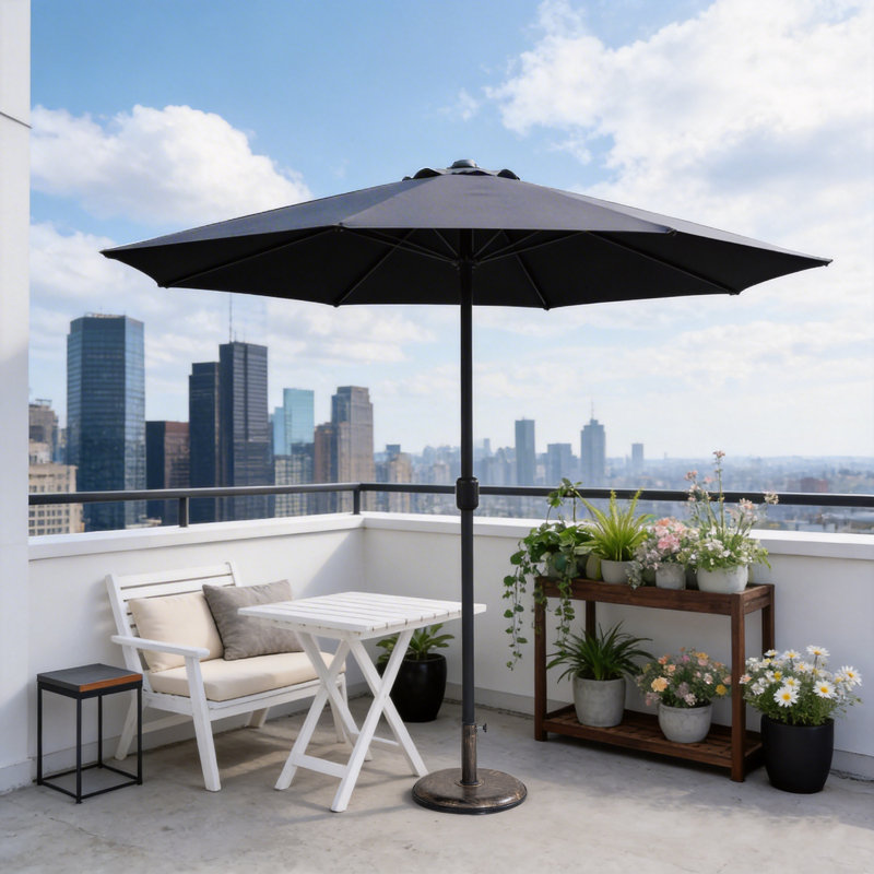 294cm Market Parasol, Grey
