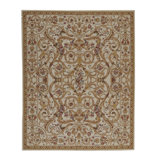 Hand-Knotted High-Quality Area Rug in Brown/Olive