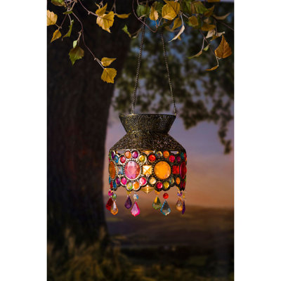 10'' Solar Powered Outdoor Hanging Light