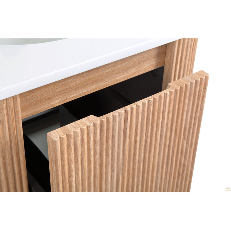 Meuble-lavabo mural 24 po avec lavabo Arcora, Brown, 24"