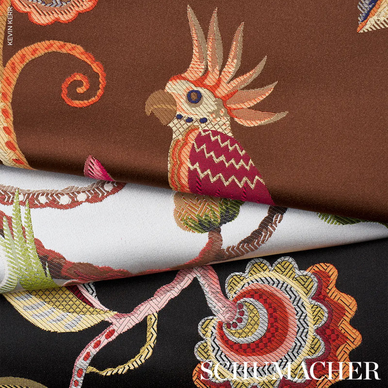 Birds Of Paradise Fabric, Chestnut