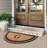 Jalacia Natural Coir & Rubber Half Round Monogrammed 36" x 72"  Non-Slip Outdoor Doormat-98070507