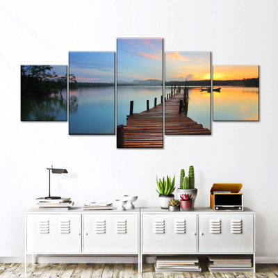 Lake Michigan Wall Art, ensemble de 5 reproductions d'art sur toiles