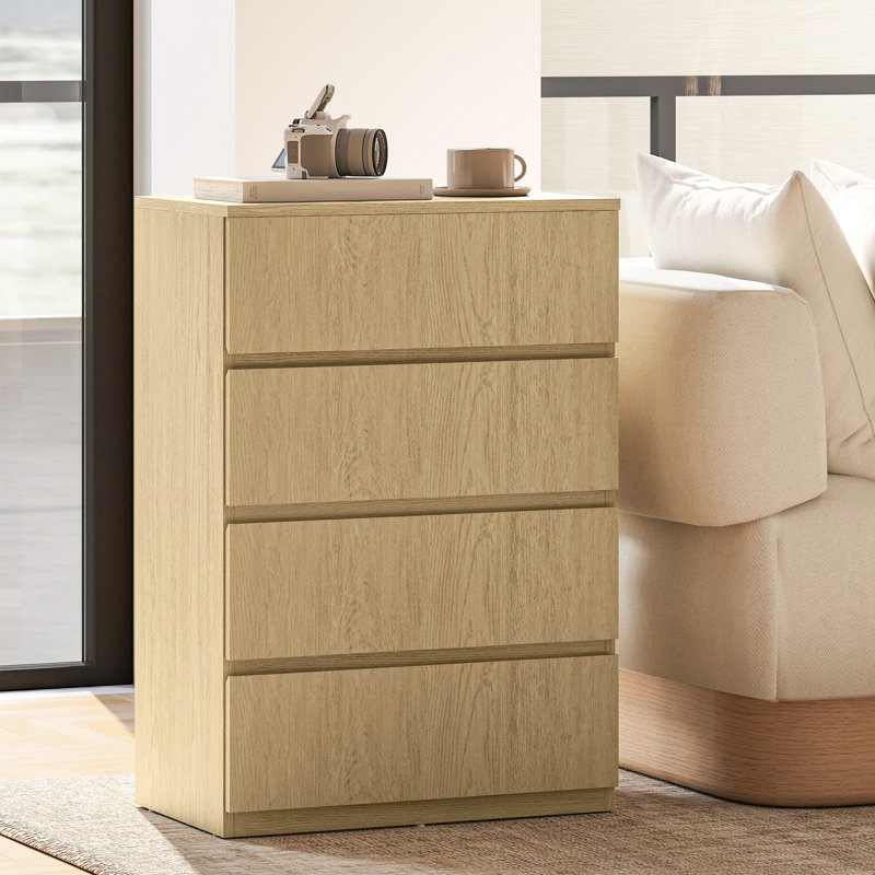 55cm W 4 - Drawer Chest of Drawers, Natural