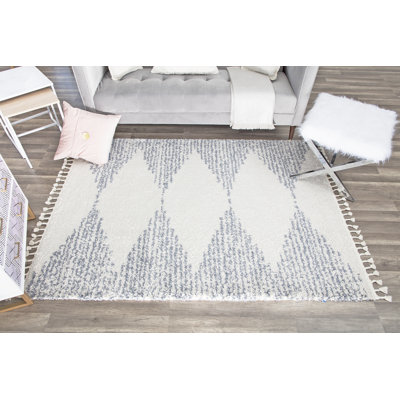 Zaya Mason Shag Tribal Heath grey Area Rug
