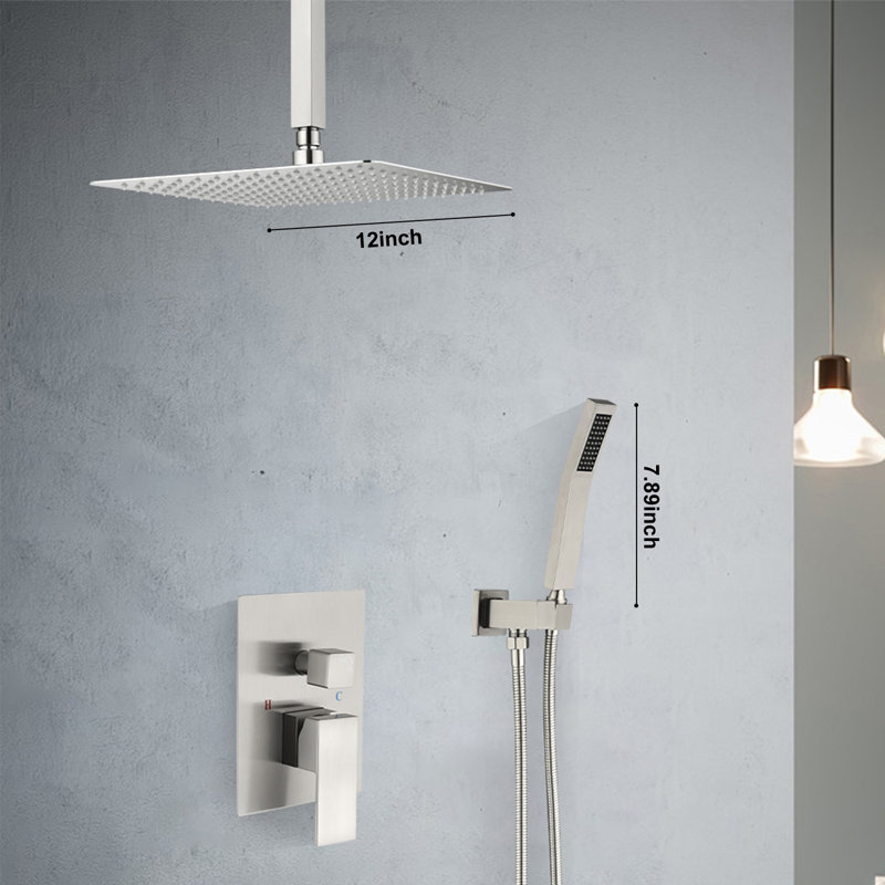 Complete Shower System, Brushed Nickel