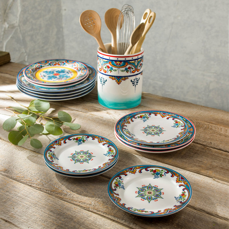  Ensemble de 4 assiettes à hors-d'œuvre en grès de 7,25 po Zanzibar