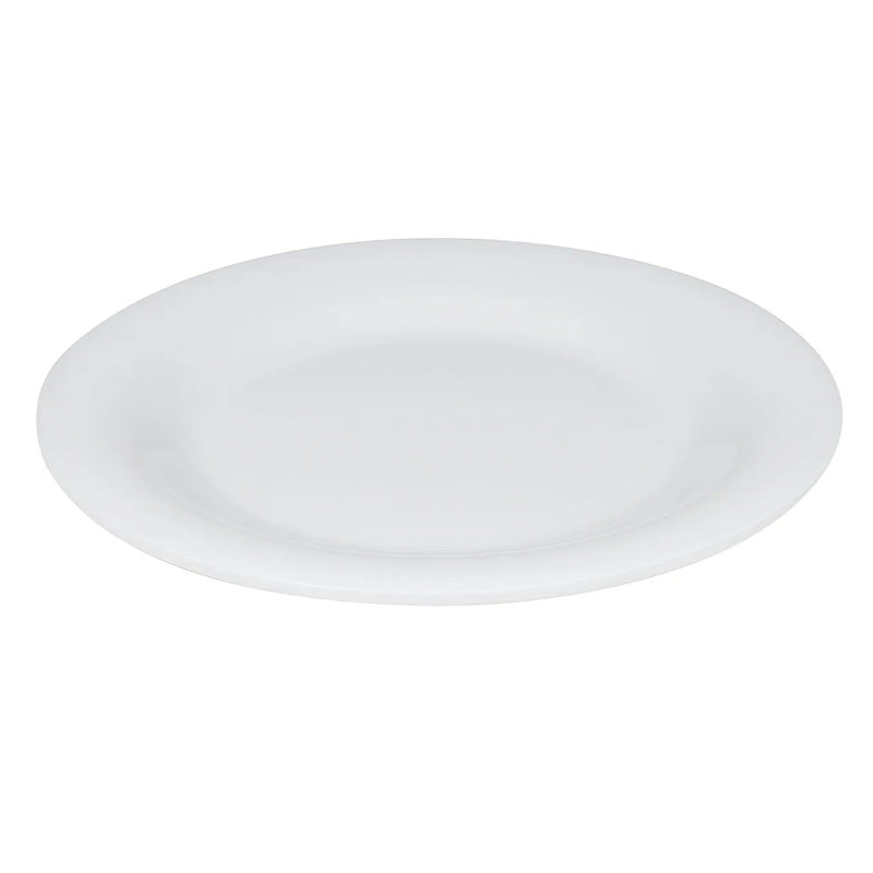  Assiette de présentation en mélamine 6,5 po, 12 pièces, Blanc diamant
