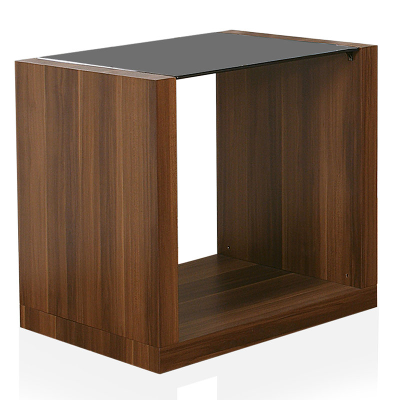 Anamarie Glass Top End Table
