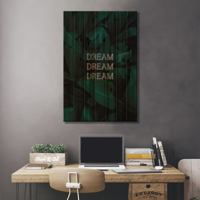 Dream Dream Dream II On Wood by Sebastian Hilgetag Print