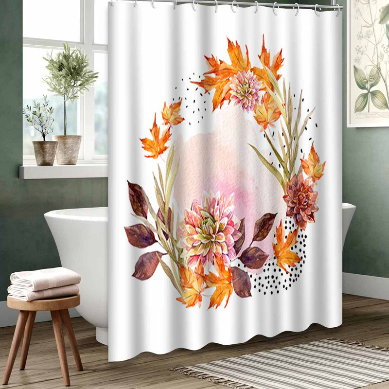 Rideau de douche jaune imperméable, rideaux de douche pour la salle de bain avec 12 crochets, 72" L x 84" W