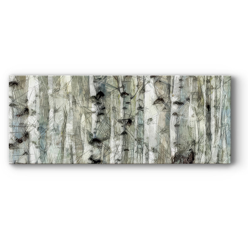 Bouleau III sur toile, H 20 po x l 50 po x P 1,5 po