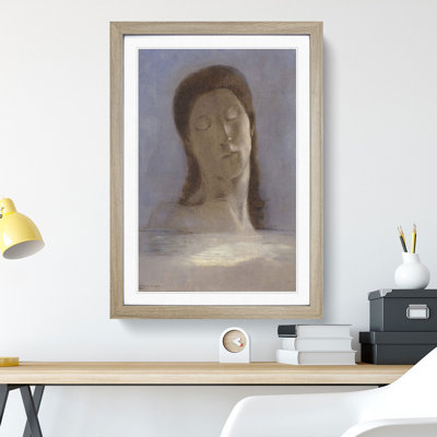 Closed Eyes by Odilon Redon - Picture Frame Painting